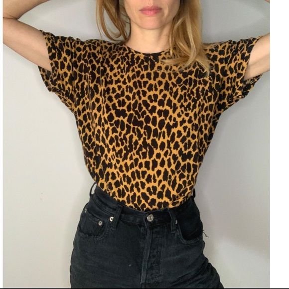 Vintage Leopard Animal Print Blouse Top - Picture 7 of 15